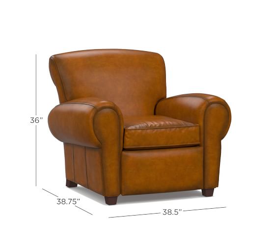 Manhattan Leather Recliner Pottery Barn