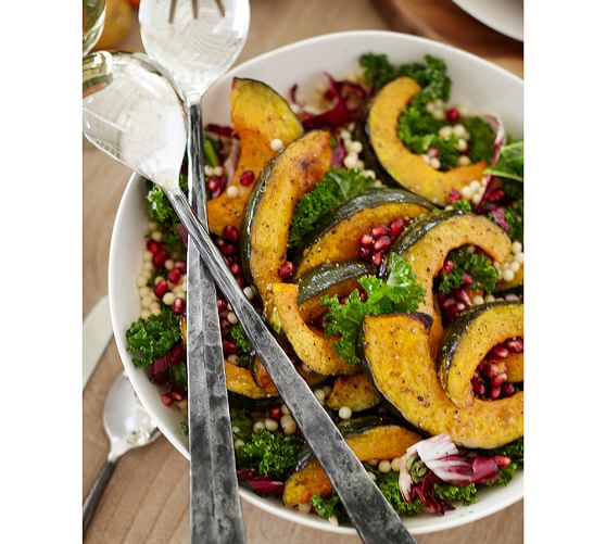 Ridge Serving Set, Set of 2 Silver Pottery Barn