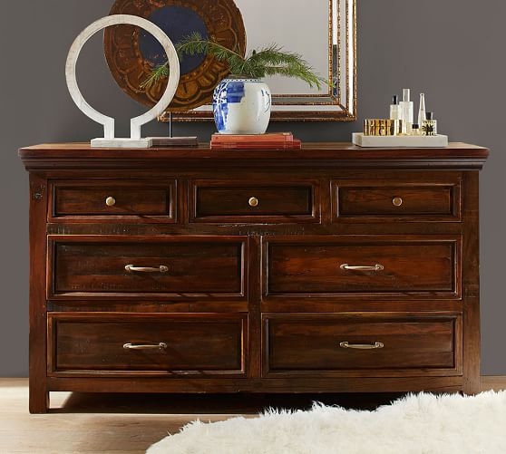 Bowry Reclaimed Wood Bed & Dresser Set Pottery Barn