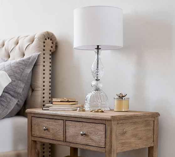 Etta Pressed Table & Bedside Lamps Pottery Barn