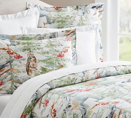 Winter Forest Duvet Cover & Sham Pottery Barn