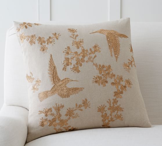 Alysen Embroidered Pillow Cover Pottery Barn