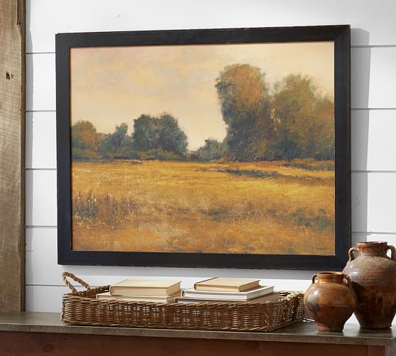 Bronze & Gold Landscape Framed Canvas by Don Pottery Barn