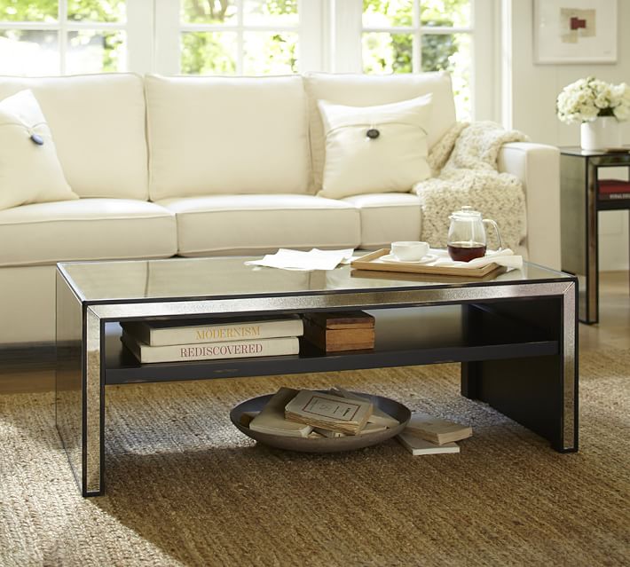 Marnie Mirrored Coffee Table Pottery Barn