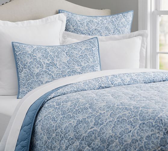 Pottery Barn Coverlets clio reversible coverlet sham blue pottery barn Pottery Barn Coverlets clio reversible coverlet sham blue pottery barn