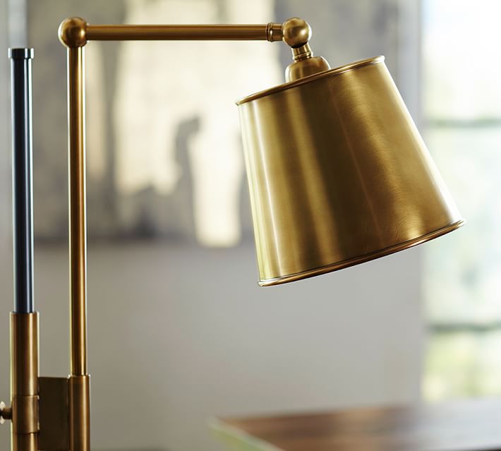 Knox Bronze Brass Task Floor Lamp Pottery Barn