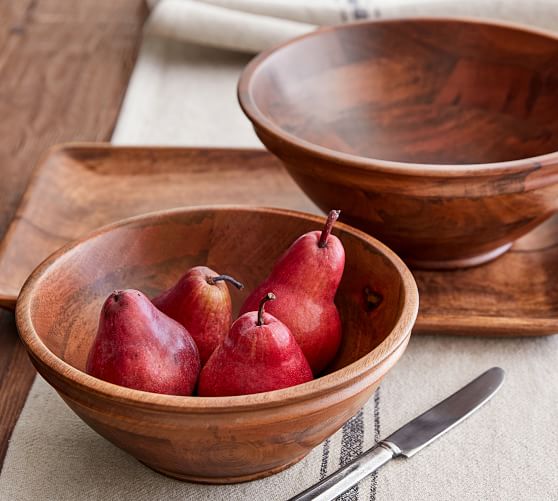 Mill Wood Turned Bowl Pottery Barn