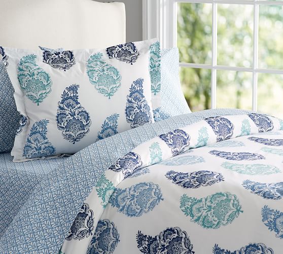 Mimi Paisley Organic Bedding Ensemble Pottery Barn