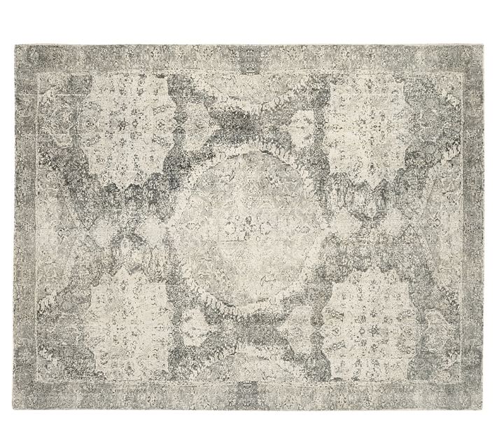 Barret Printed Rug Gray Pottery Barn