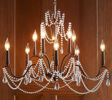 chandelier marlie pottery barn flash dining tables leather furniture decor crystal