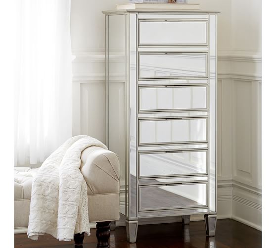 Park Mirrored Dresser & Nightstand Tables Set Pottery Barn