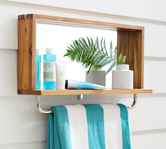 Outdoor Shower Mirror Shelf Pottery Barn