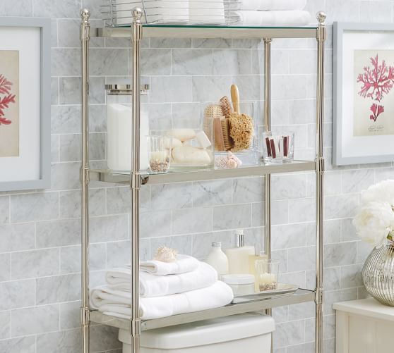Metal Over-the-Toilet Etagere | Pottery Barn Metal Over-the-Toilet Etagere | Pottery Barn
