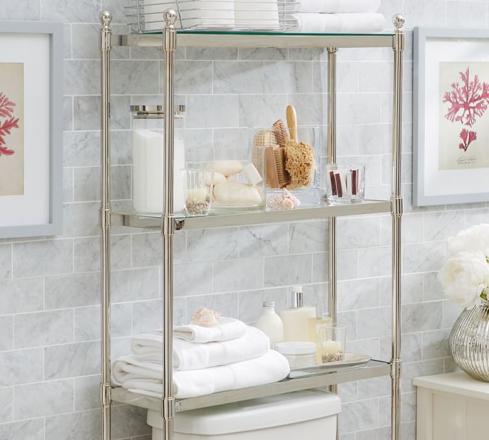 Metal Over-the-Toilet Etagere | Pottery Barn Metal Over-the-Toilet Etagere | Pottery Barn