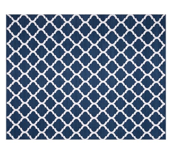 Becca Tile Reversible Indoor Outdoor Rug Blue Pottery Barn Becca Tile Reversible Indoor Outdoor Rug Blue