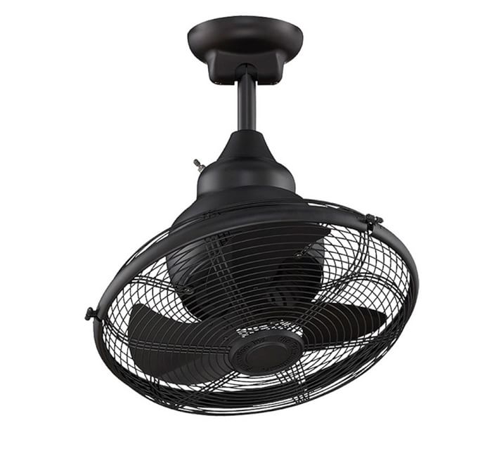 Extraordinaire Indoor Outdoor Ceiling Fan Matte Black Pottery Barn