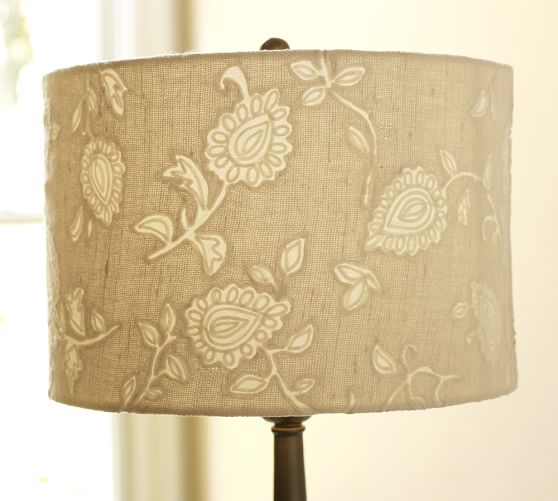 Embroidered Eyelet Drum Lamp Shade Pottery Barn