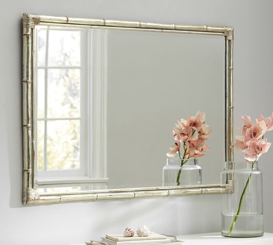 Bamboo Silver Gilt Wall Mirror Pottery Barn