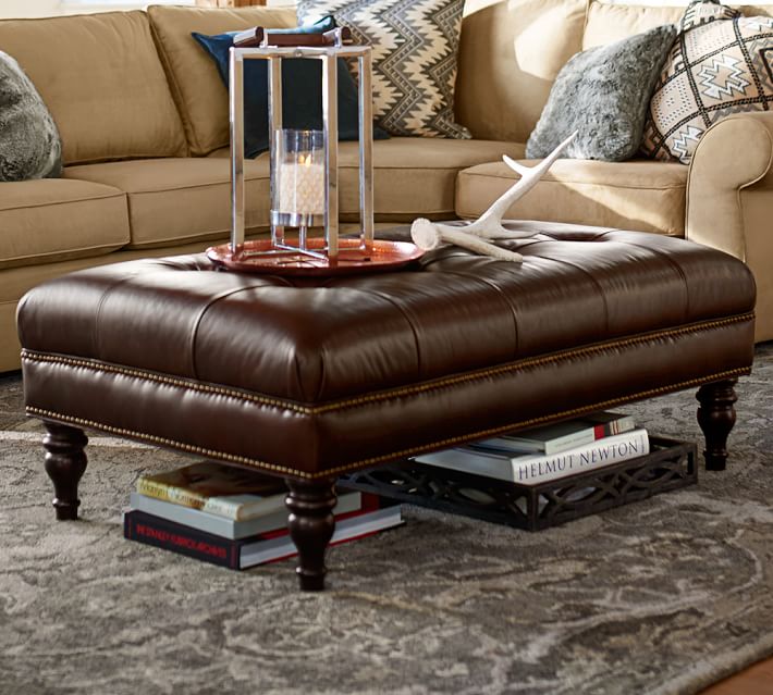 Leather Tufted Coffee Table