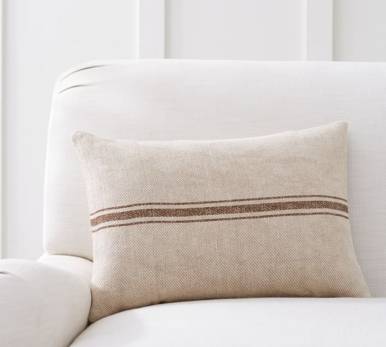 Grainsack Lumbar Pillow Cover Pottery Barn Simple Grain Sack Pillow Covers Grainsack Lumbar Pillow Cover Pottery Barn Simple Grain Sack Pillow Covers
