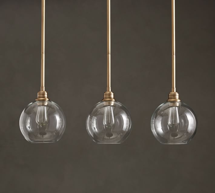 Pb Classic Glass Globe 3 Light Pendant Pottery Barn