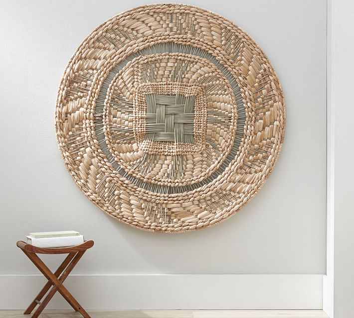 Round Woven Disc Wall Art Pottery Barn