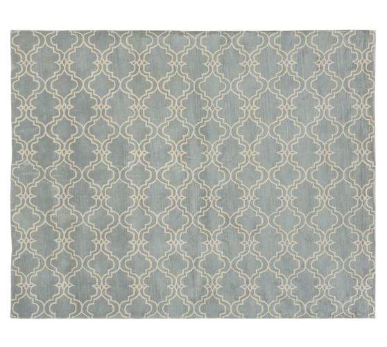 Scroll Tile Rug Porcelain Blue Pottery Barn