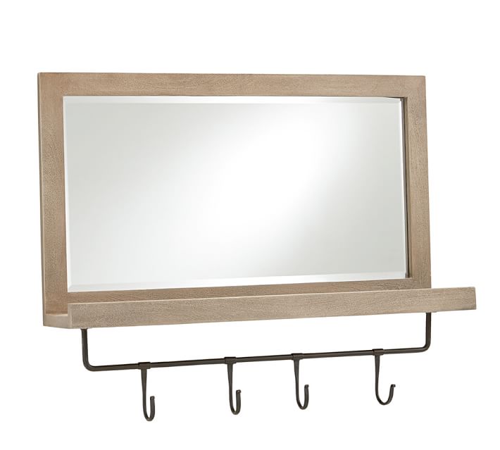 Lucy Entry Collection Mirror With Hooks Pottery Barn