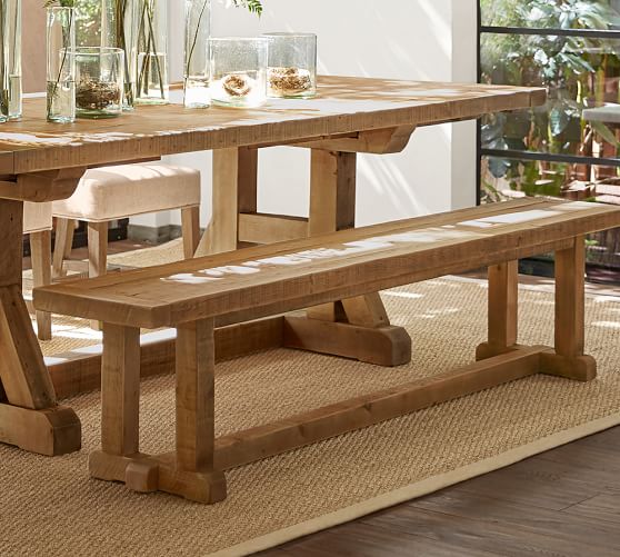 Stafford Reclaimed Wood Dining Bench Pottery Barn