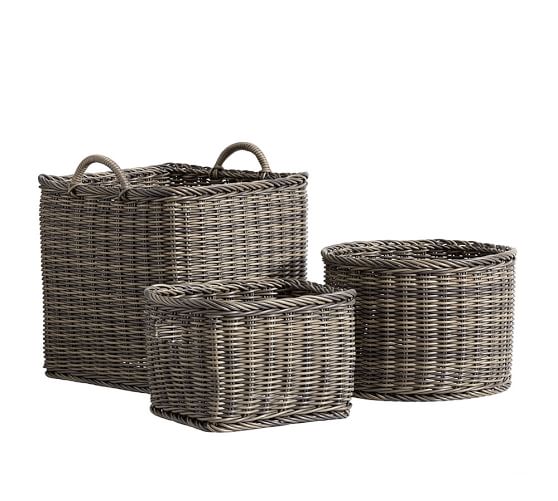 Huntington Outdoor Baskets Pottery Barn