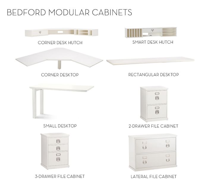 Build Your Own Bedford Modular Desk Pottery Barn