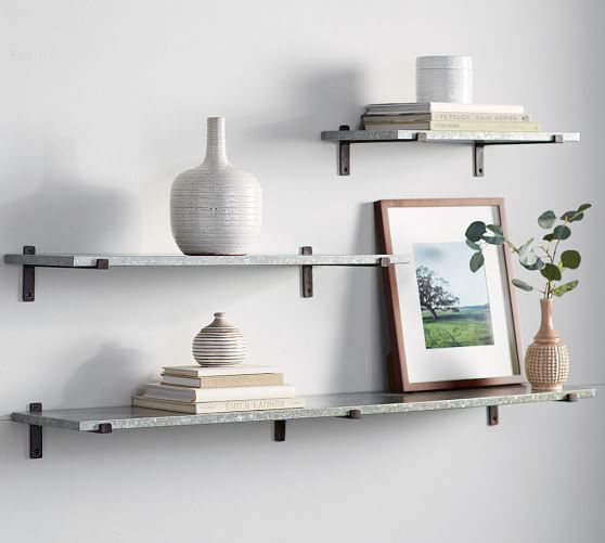 Menlo Galvanized Shelves Pottery Barn
