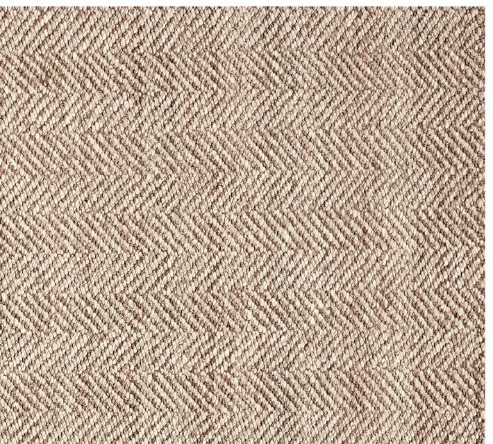 Chevron Wool Jute Rug Mocha Pottery Barn