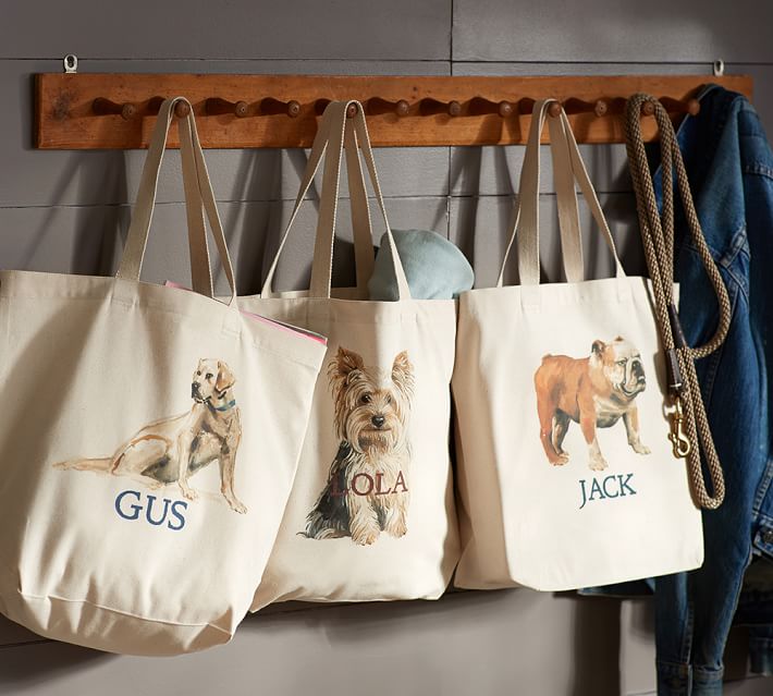 dogs tote bag pottery barn