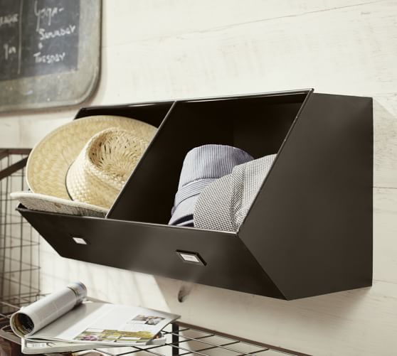 Kellan WallMount Bin Shelf Pottery Barn
