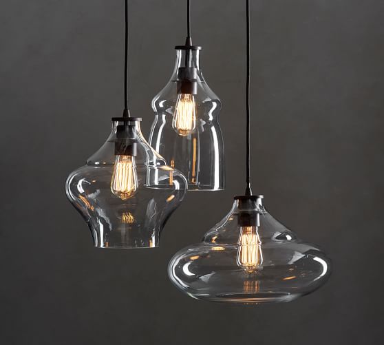 McCarthy 3Light Glass Pendant Pottery Barn