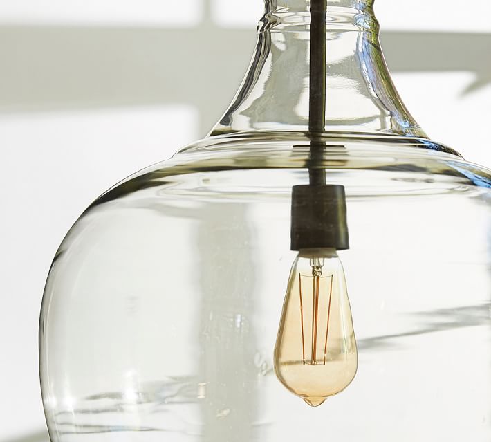 Flynn Oversized Recycled Glass Pendant Pottery Barn