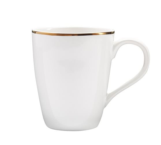 Gigi Gold Rim Mug, Set of 4 Pottery Barn