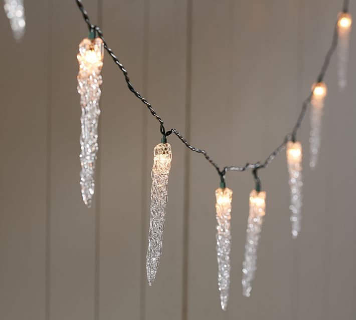Icicle String Lights Pottery Barn