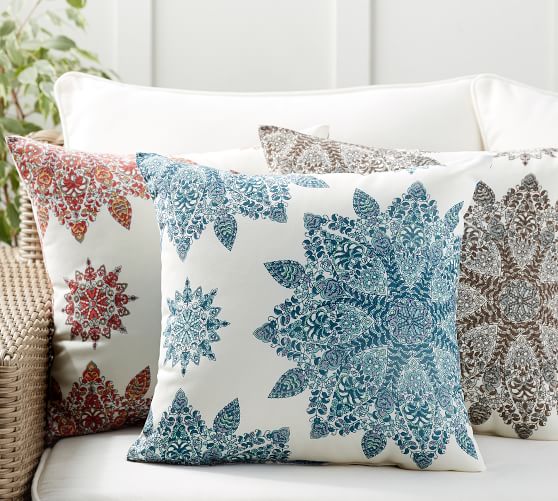 Lana Medallion Indoor/Outdoor Pillow Pottery Barn