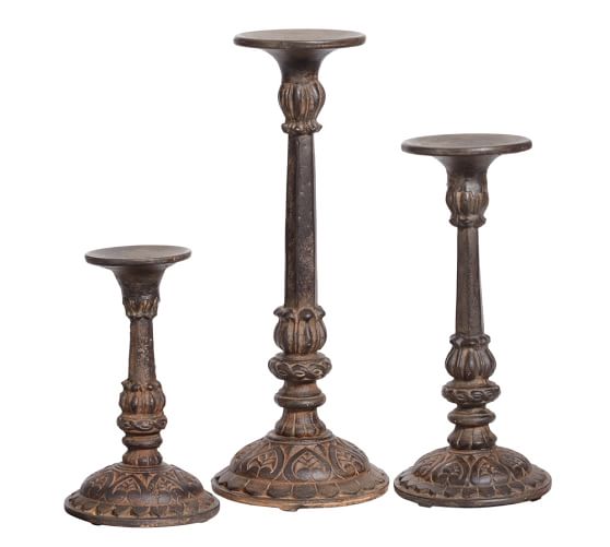 Cast Bronze Candleholder Pottery Barn