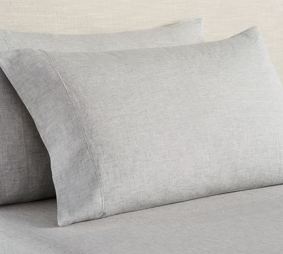 Belgian Flax Linen Sheet Set Flagstone Pottery Barn
