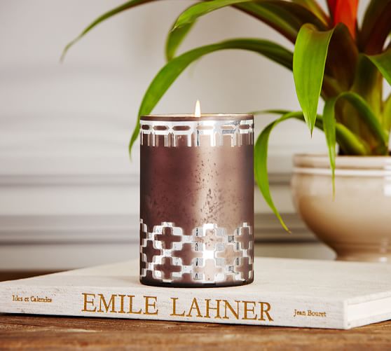 Brown Mercury Glass Scented Candle Pot Pottery Barn