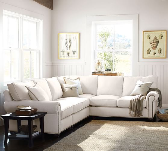 Build Your Own ster Upholstered Sectional Components Pottery Barn