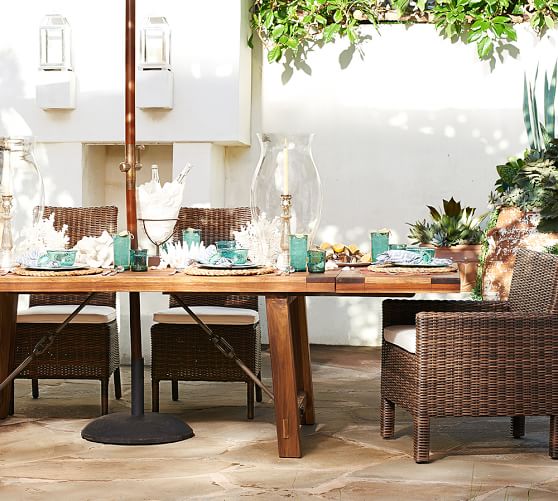 Benchwright Outdoor Rectangular Dining Table | Pottery Barn