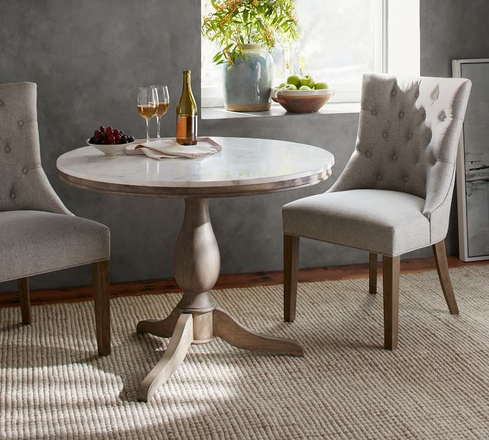Alexandra Marble Pedestal Dining Table Pottery Barn