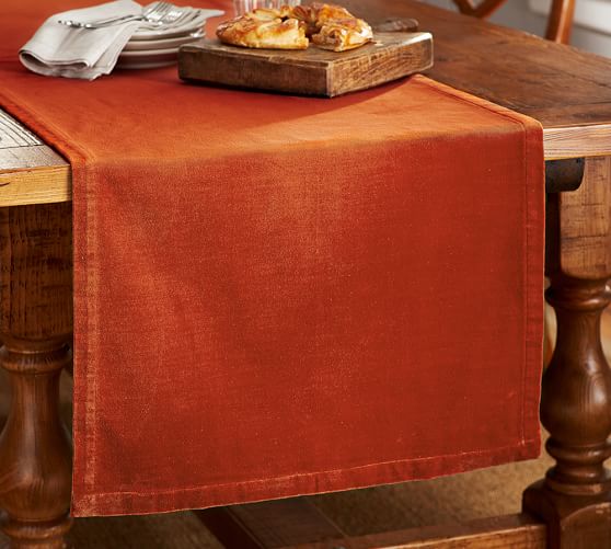 Wide Velvet Table Runner Pottery Barn