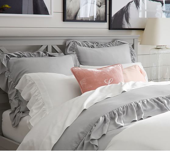 Tencel™ Ruffle Duvet Cover & Sham Pottery Barn