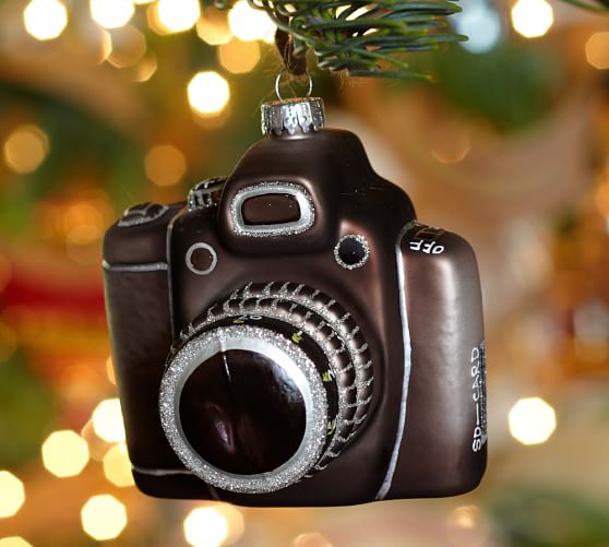 Vintage Camera Glass Ornament Pottery Barn
