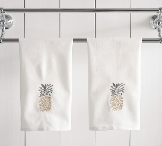pineapple bathroom hand towels